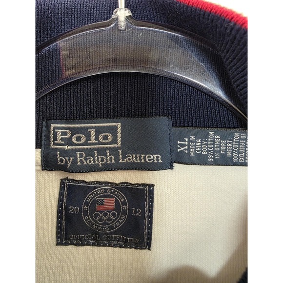 United States Olympic Team Jacket Mens XL White Polo Ralph Lauren 2012 Full Zip - Picture 2 of 10